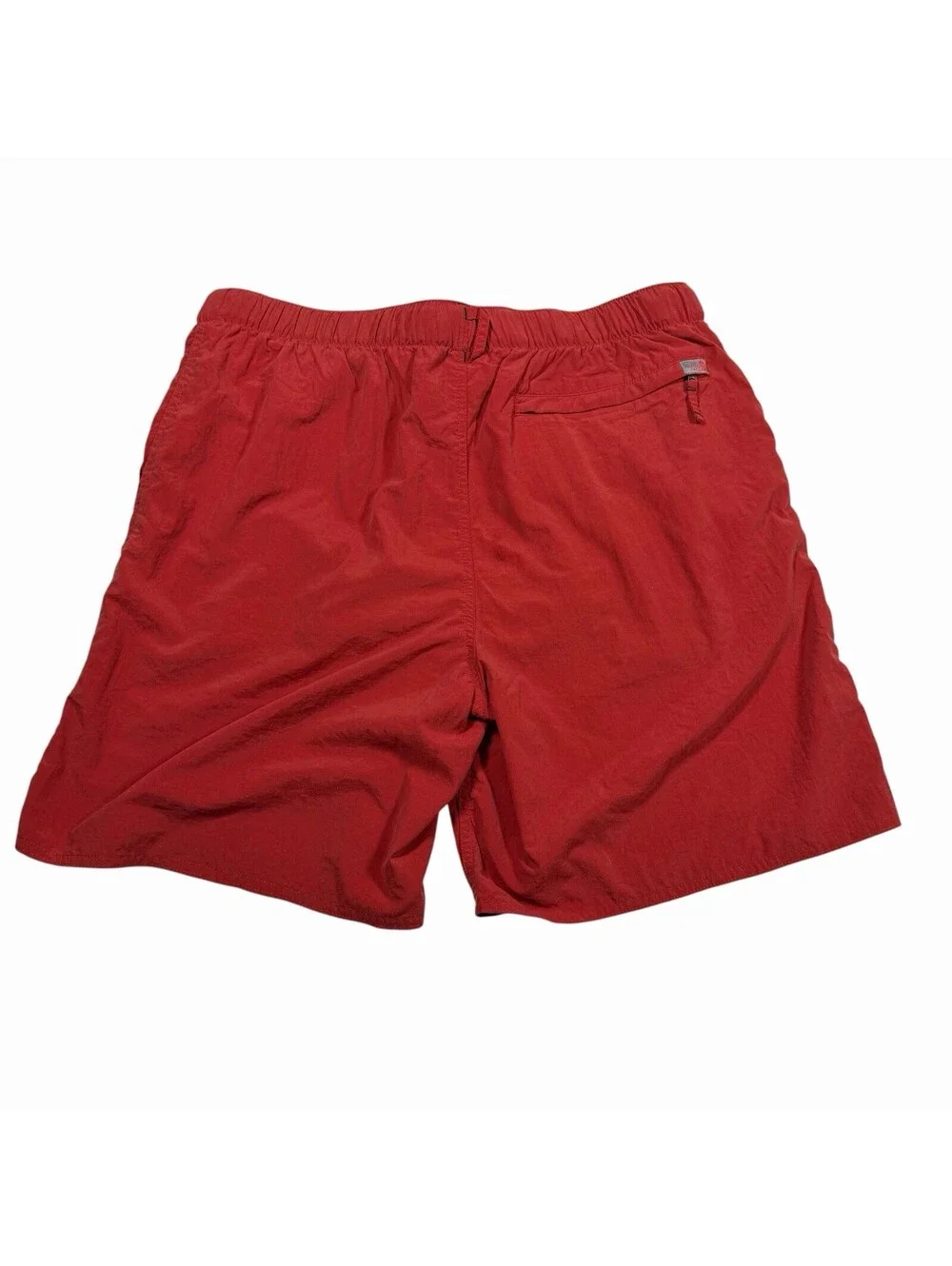 The North Face Mens Belted Nylon Hiking Shorts Red Mesh Lined Size L